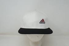 Vintage 90s Adidas Spell Out Logo Cotton Dad Hat Cap White