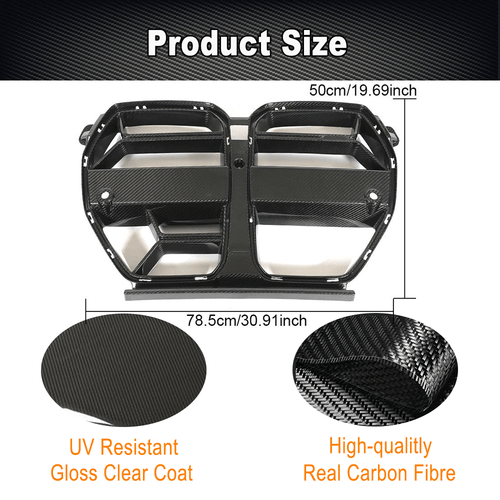 DRY Carbon Kühlergrill Nieren Grill Mit ACC für BMW G80 M3 G82 G83 M4 2021-2024 - Bild 8 von 13