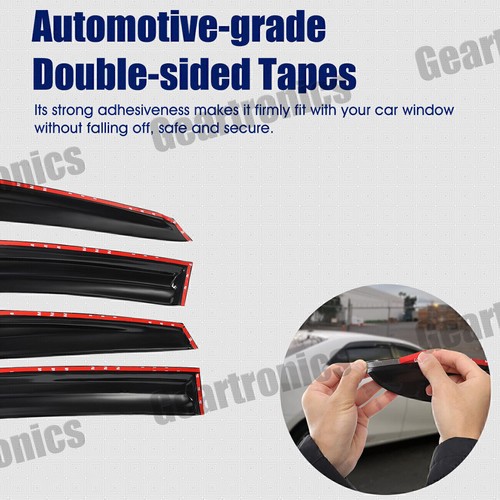 GEAR Window Deflectors Visors Vent Sun Rain Guard Fits 07-12 Nissan Altima Sedan - Picture 11 of 11