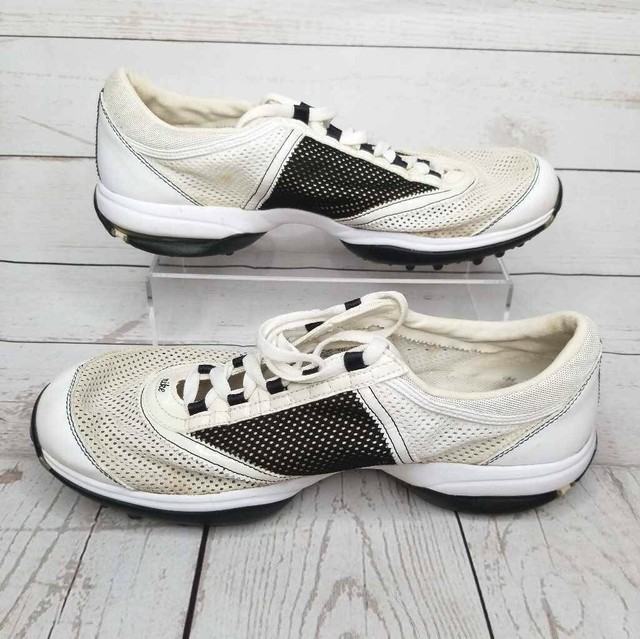 Nike Women's Tongueless Golf Shoes White Black 335942101 Breathable