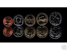 ALBANIA 1 5 10 20 50 LEK 1995-2000 KM-75 76 77 78 79 UNC x 5v COIN COMPLETE SET