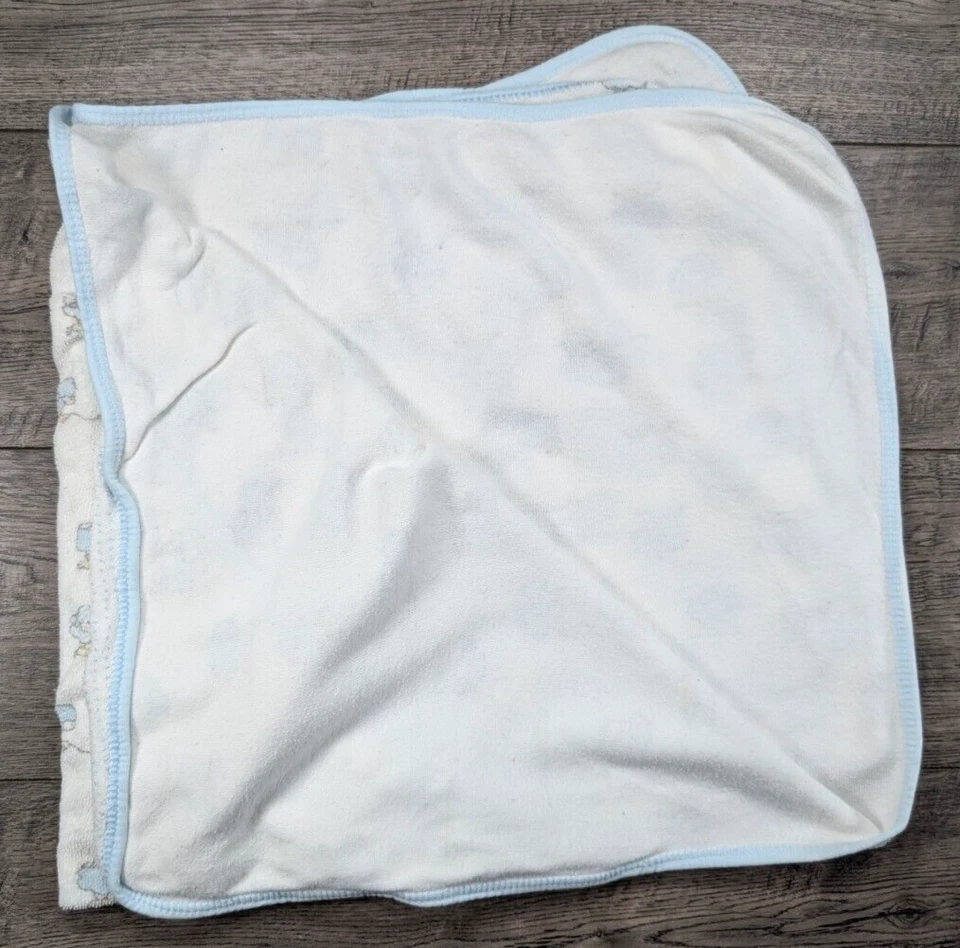 Baby Boy Vintage Carter's Classic Hooded Blue Sheep Towel - Image 2 of 3