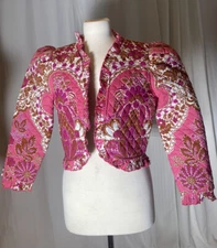 LOVE THE LABEL Adrienne Jacket Clementine Pink Print,Size L,Color Pink,$350.