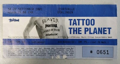 Slayer Konzert Karte