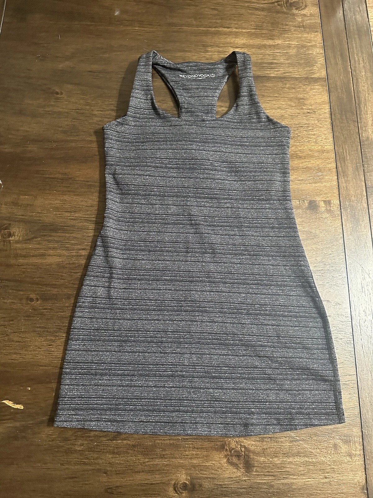 beyond-yoga striped racerback yoga running tank-top