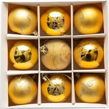 HOT 9Pcs Large Christmas Baubles Xmas Tree Balls Decor Party Wedding Ornament