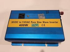 36V DC to 110V AC 400W True Pure Sine Wave Power Inverter