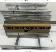 H Frame Yard Sign Stakes 10X30 Box Of 100 Free Shipping. Not Chinese import