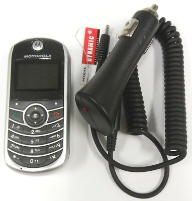 Motorola C series C139 - Black and Silver ( TracFone ) Cellular Phone - Bundled