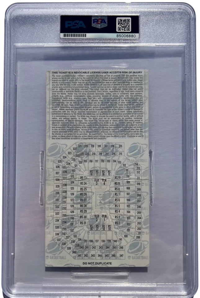 Talón de boleto firmado por Roy Williams 2009 final four champions Carolina del Norte PSA/DNA Foto 2 de 2