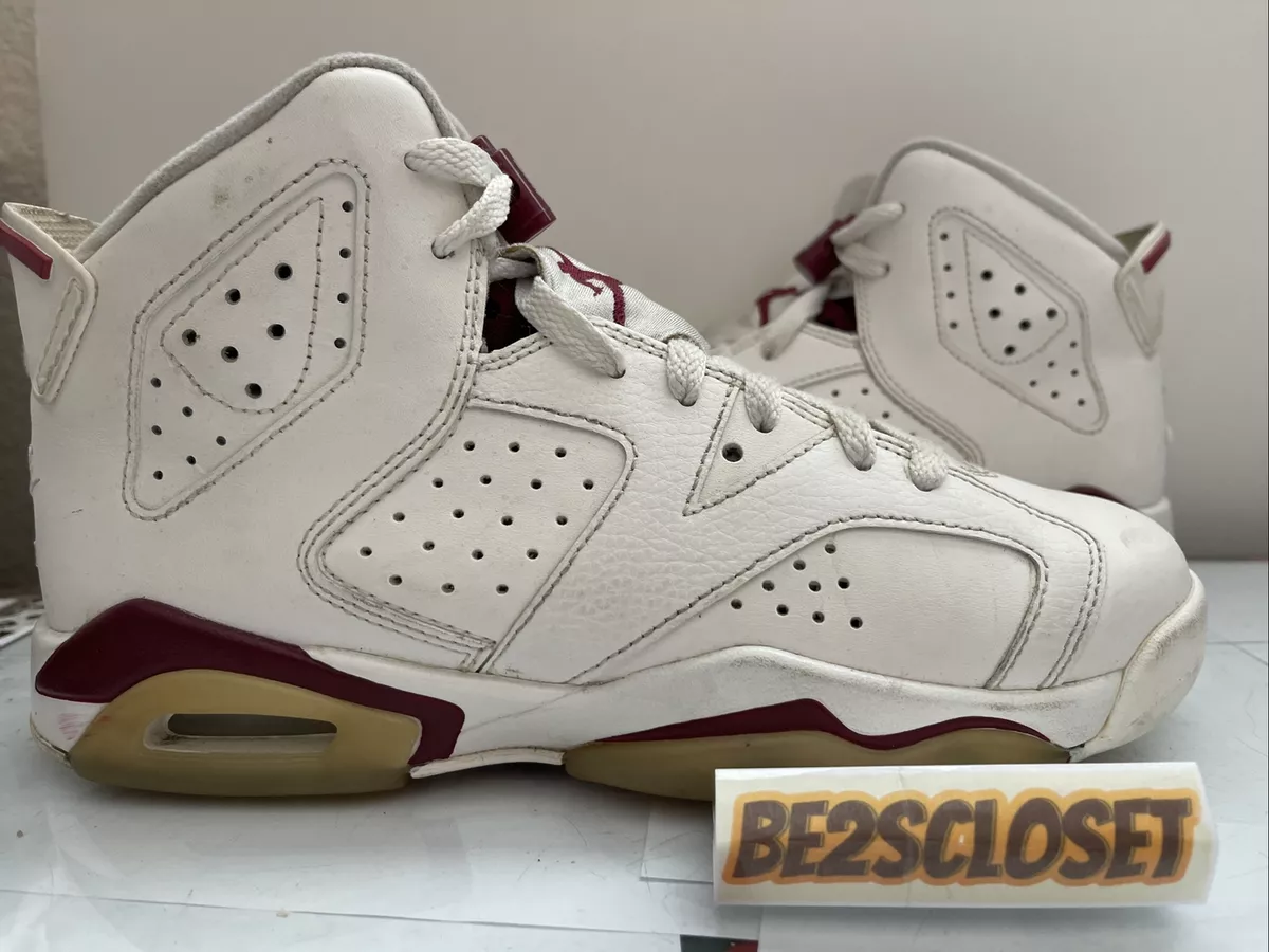 Nike Air Jordan 6 Retro OG Maroon 2015 Size 6Y Boys 836342-115✅