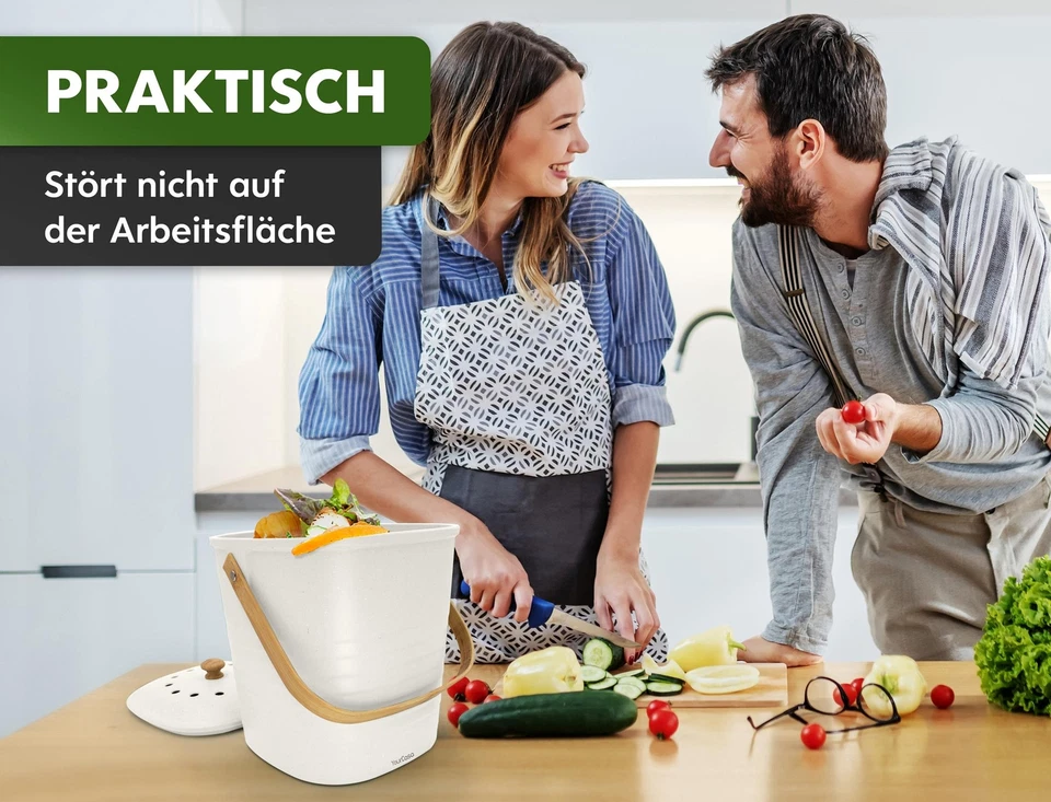 YourCasa® Komposteimer - Biomülleimer Küche - nachhaltiger Bio Mülleimer - Bild 2 von 4