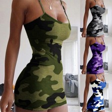 Women Spaghetti Strap Bodycon Mini Dress Sexy Party Club Wear Sleeveless Dresses