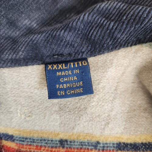 Pendleton × Tommy Bahama Vest Men Sz XXXL 3X Cotton Wool Multi Navy Southwestern - Picture 9 of 10