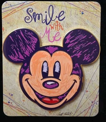 Disney's Featured Artist LE 750 Jumbo Pin ''Smile with Me'' New 30329 Scott Hatch