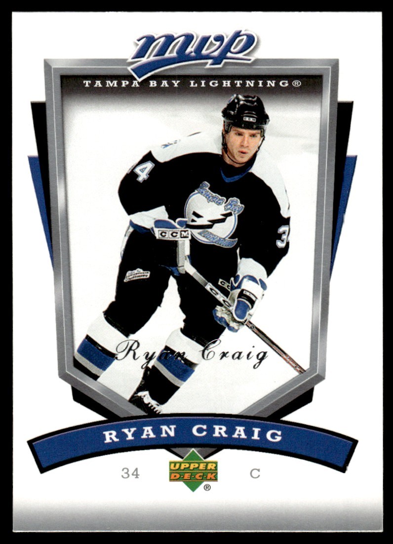 2006-07 Upper Deck MVP Ryan Craig Tampa Bay Lightning #266