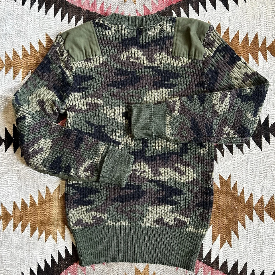 Suéter de lana LL Bean Commando vintage años 70 80 talla M/L - camuflaje Foto 2 de 4