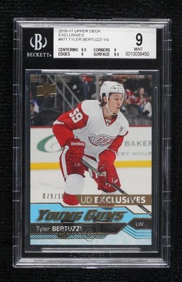 2016 Upper Deck Young Guns Exclusives Tyler Bertuzzi BGS 9 MINT Rookie RC 8q5