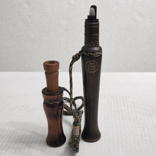 Vintage Quaker Boy Pro Goose Flute Goose Call And Wooden Duck Call Combo