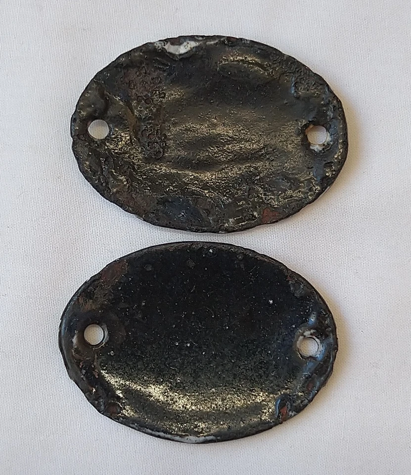 Lote de 2x placa de sala de canto de la URSS vintage puerta número 15 metal esmaltado Foto 2 de 4