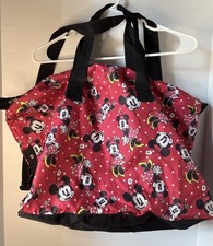 DISNEY MINNIE MOUSE PATTERN TOTE BAG PINK WHITE POLKA DOT POLYESTER