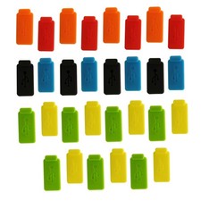 30Pcs USB Charger Dust Plug Silicone Cover Protector for Ports Random Color