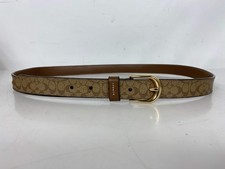 Coach Signature Logo Canvas Belt Women's Size XL