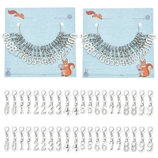 40 Pcs 0-9 Number Stitch Markers Alloy Crochet Marker Charms Removable Lobste...