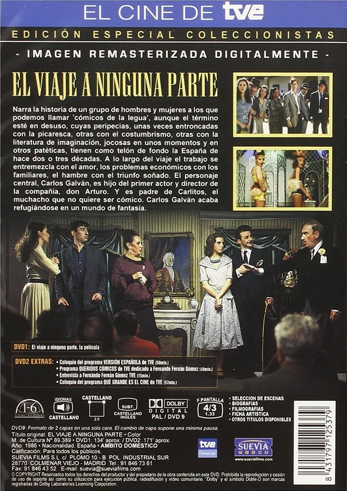 El Viaje a Ninguna Parte (Edición Especial 2 DVD) [DVD] (1986) - Imagen 2 de 3