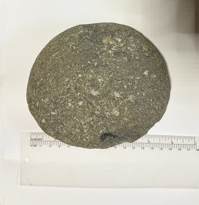 Big Round Game Stone With Carved Art Native American Effigy Tool TN Mountains