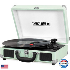 Victrola Journey Bluetooth Portable Suitcase Record Built-In Speakers 3 Speed
