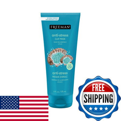 Freeman Anti-Stress Clay Mask Dead Sea Mineral Face Mask Lavender Sea Salt