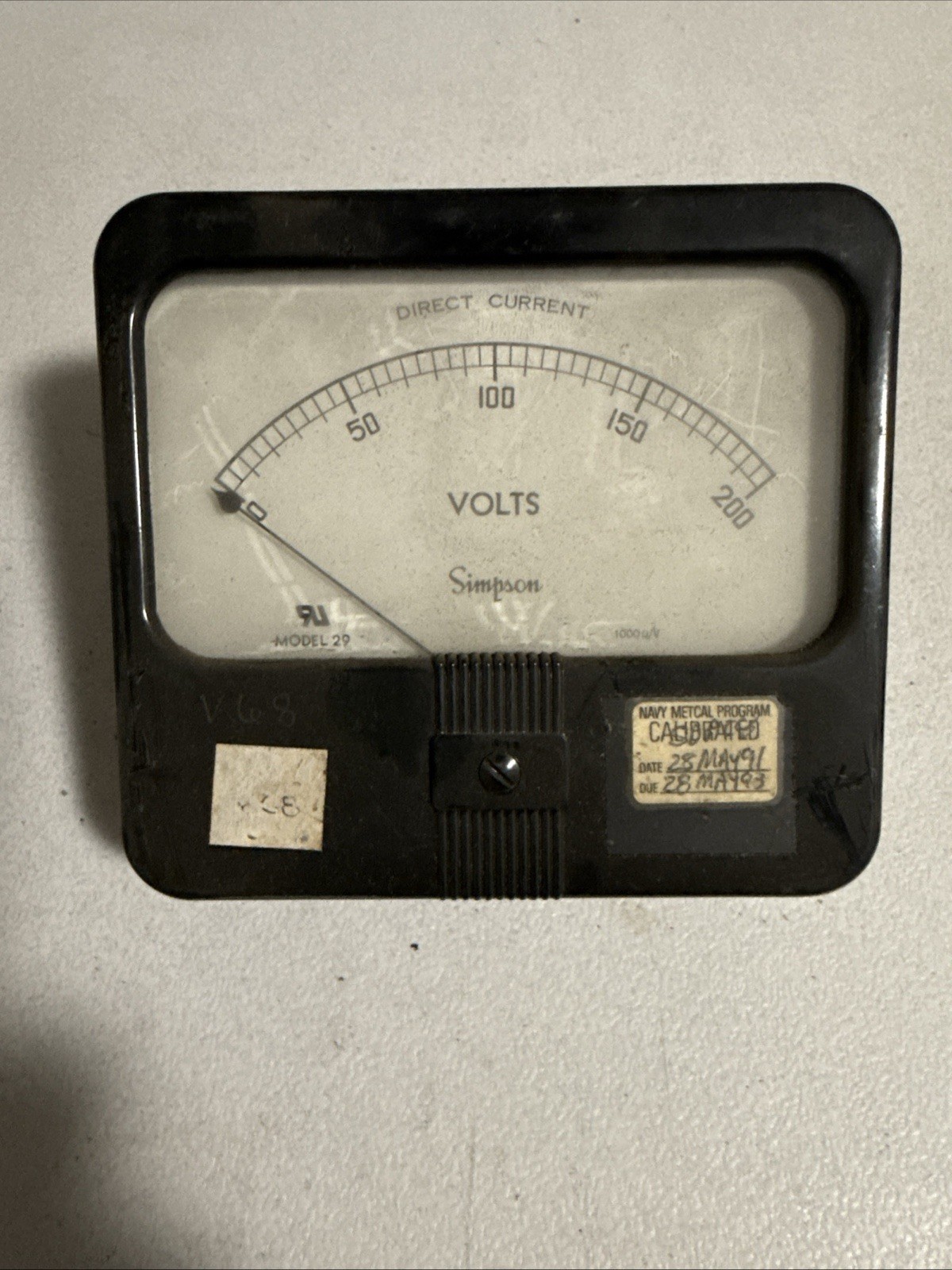 Simpson Instruments Model #29 0-200 DC Volts Panel Meter