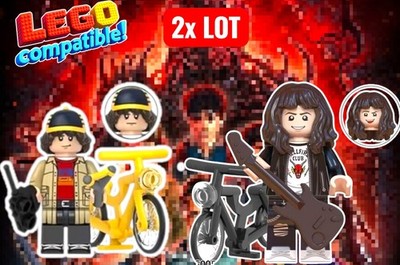 2x STRANGER THINGS DUSTIN EDDIE MUNSON HELLFIRE CUSTOM MINI FIGURE FIGURES TOY