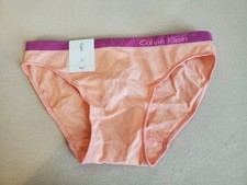 NWT CALVIN KLEIN NYLON LYCRA MICROFIBER SEAMLESS BIKINI PANTIES QD3545 693 S