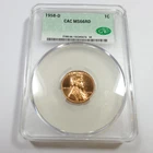 1958 D CAC MS66 RD RED - Lincoln Wheat Penny Cent 1c US Coin #56751A
