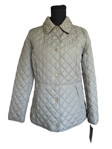 Lauren Ralph Lauren, Lauren Ralph Lauren Womens SP Quilted Snap Jacket Green Tea Petite NWT 24740X