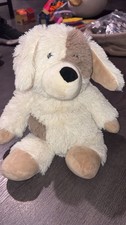 Warmies Puppy Stuffed Microwaveable Cozy Plush Dog Tan  White 13" Weighted