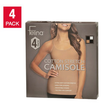 Felina Women's Camisole, 4-pack, Size S