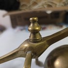 Vintage antique brass cantilever piano candlestick cannonball counter + paw feet — photo 9