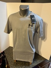 Under Armour Freedom Men's T-Shirt Gray Medium - Cotton Poly - NWT