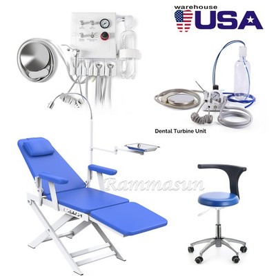 Dental Mobile Folding Chair/Portable Turbine Unit connection air compressor Unit