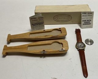 Waltham Legends of Baseball Babe Ruth Watch 1994 Bat Case Box