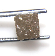 4.09 CTS BIG RAW UNCUT NATURAL CUBE GRAY COLOR ROUGH DIAMOND 7.50x6.95x6.24MM