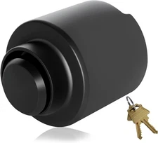 Trailer Coupler Lock 2-5/16 inch Hardened Steel Anti-Theft Boat RV (Black)