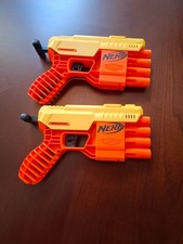 NERF Alpha Strike FANG QS-4 Multi Elite 4 Dart Blaster Quad Shot Hasbro Tested