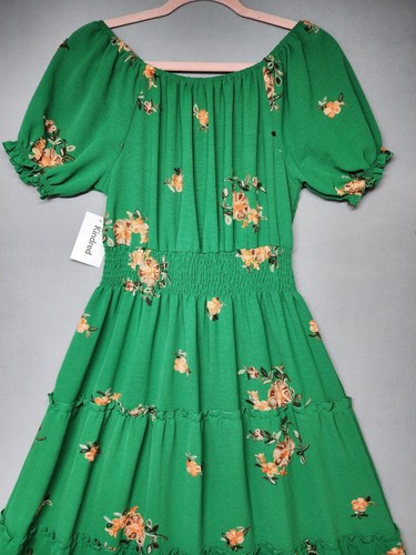 Anthropologie Kindred Green Size M Embroidered Tiered Boho Maxi Dress - Picture 16 of 16