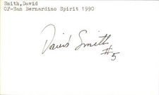 David Smith Signed 3x5 Index Card Cut Spirit Autograph Den