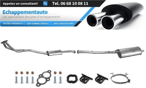 Silencieux central BMW E36 316 ligne echappement arriere Berline Coupe sans cata