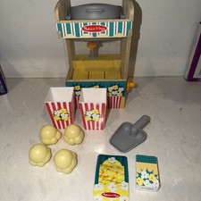 Melissa Doug Fun at the Fair Wooden Popcorn Play Food Set Popcorn Machine